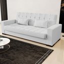 Ver imagem 2 de Sofá Cama Decorativo 210cm Beesley Linho Cinza - Gran Belo