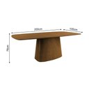 Ver imagem 3 de Mesa de Jantar Mampituba Orgânica Curva Madeira Maciça Mel