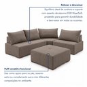 Ver imagem 7 de Sofá de Canto Modulado com Puff e Base Madeira Maciça 270CMX220CM Lisboa