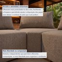 Ver mais imagens de Sofá de Canto Modulado com Puff e Base Madeira Maciça 270CMX220CM Lisboa