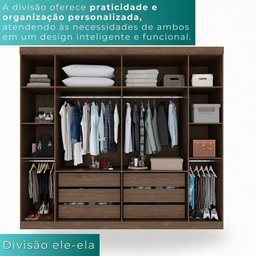 Guarda-roupa Casal 6 Portas 6 Gavetas Sparta - Mais Móveis Cor New Canion - 9