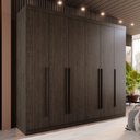 Ver imagem 1 de Guarda-roupa Casal 6 Portas 6 Gavetas Sparta - Mais Móveis Cor New Canion