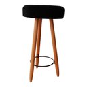 Ver imagem 3 de Kit Duas Banqueta Alta para Área Gourmet Balcão Pés Palito Courino Preto Eli Móveis e Decoração