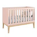 Ver imagem 1 de Berço Mini Cama Noah Square com Pés em Madeira Natural - Rosa