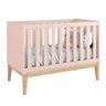 Berço Mini Cama Noah Square com Pés em Madeira Natural - Rosa - 1