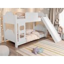 Ver imagem 1 de Beliche Solteiro com Escorregador Escada Branco - Valentina