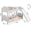 Ver imagem 4 de Beliche Solteiro com Escorregador Escada Branco - Valentina