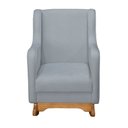 Ver imagem 3 de Poltrona de Amamentação Aquila Balanço com Puff Bouclê Azul Bebê