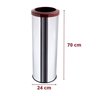 Lixeira Aço Inox 30 Litros Com Aro Plástico Área Gourmet Cozinha - Marrom - 2