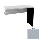Ver imagem 1 de Mesa de Escritório Complemento 90 x 45cm Pé Painel Pe25 em MDP Cinza com Base Cinza
