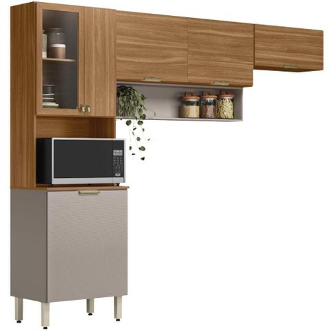Cozinha Modulada 3 Pecas 250 Cm Mdp Alba Amendola Nude Prime Demobile