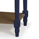 Ver imagem 3 de Aparador para Sala em Madeira Maciça 1 Gaveta e Prateleira 634p Linz Móveis - Azul Petróleo/imbuia