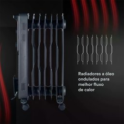 Aquecedor Elétrico a Óleo EOS Comfort Heat EAQ02O 1500W Preto 110V - 7