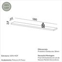 Ver imagem 2 de Prateleira Decorativa com Suporte Invisível 1,80m Móvel na Caixa