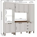 Ver imagem 3 de Cozinha Modulada Completa Americana com Torre Forno e Micro e Paneleiro com Tampo