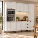 Ver imagem 1 de Cozinha Modulada Completa Americana com Torre Forno e Micro e Paneleiro com Tampo