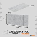 Ver imagem 3 de Cabeceira Modulada Estofada Adesiva Decorativa Solteiro 100cm - Cinza