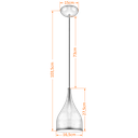 Ver imagem 2 de Pendente Decor Luminária Gota Alumínio Preto/branco G