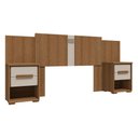 Ver imagem 1 de Cabeceira Casal com Mesa de Cabeceira 2 Gavetas Rimo Angra Jequitibá/off White