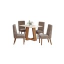 Ver imagem 1 de Mesa Jantar Lins 120 4 Cadeiras Eloa Cacau - Henn