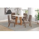 Ver imagem 2 de Mesa Jantar Lins 120 4 Cadeiras Eloa Cacau - Henn