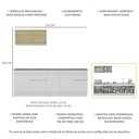 Ver imagem 4 de Armário de Cozinha Compacta 270cm com Rodapé Veneza Multimóveis V2112 Branco