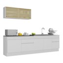 Ver imagem 3 de Armário de Cozinha Compacta 270cm com Rodapé Veneza Multimóveis V2112 Branco
