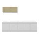 Ver imagem 7 de Armário de Cozinha Compacta 270cm com Rodapé Veneza Multimóveis V2112 Branco