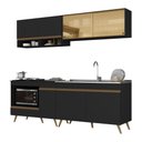 Ver imagem 2 de Armário de Cozinha Modulada Compacta 225cm com Balcão para Cooktop Veneza Multimóveis MP2265