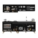 Ver imagem 5 de Armário de Cozinha Modulada Compacta 225cm com Balcão para Cooktop Veneza Multimóveis MP2265