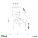 Ver imagem 6 de Kit 4 Cadeiras V1001 Base em Aço Estofada em Pvc Preta ou Marrom - Rivatti