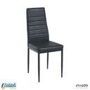 Ver imagem 2 de Kit 4 Cadeiras V1001 Base em Aço Estofada em Pvc Preta ou Marrom - Rivatti