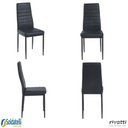 Ver imagem 1 de Kit 4 Cadeiras V1001 Base em Aço Estofada em Pvc Preta ou Marrom - Rivatti