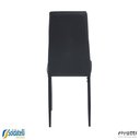 Ver imagem 5 de Kit 4 Cadeiras V1001 Base em Aço Estofada em Pvc Preta ou Marrom - Rivatti