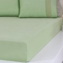 Ver imagem 2 de Lençol Solteiro Bella Cama Malha 100% Algodão 88x188x30cm 125g/m² Verde