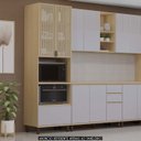 Ver imagem 2 de Paneleiro Cozinha Torre Quente Ripado Pierre Carvalho/cinza L01 - Mpozenato