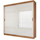 Ver imagem 3 de Guarda-Roupa Casal 2 Portas de Correr 2 Espelhos 243cm 100% MDF Marsala Espresso Móveis Bege/Cinamomo/Off White