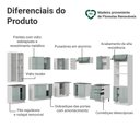 Ver imagem 4 de Armário de Cozinha Completa de Canto 549 cm Branco/Cinza Lux Madesa 01