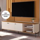 Ver imagem 4 de Rack para Tv Tucupí 1.8 Bancada Off White Nature Preto Jb Bechara