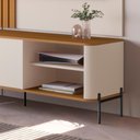 Ver imagem 3 de Rack para Tv Tucupí 1.8 Bancada Off White Nature Preto Jb Bechara
