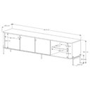 Ver imagem 5 de Rack para Tv Tucupí 1.8 Bancada Off White Nature Preto Jb Bechara