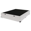 Ver imagem 1 de Base Box Baú Casal Branco de Madeira 138cm Kazamix