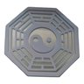 Quadro Feng Shui Baguá Espelhado Talismãs Ying Yang Branco - 1