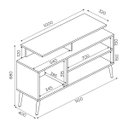 Ver imagem 4 de Rack Bancada para Tv de até 42" 2 Prateleiras Lynne Preto/canela