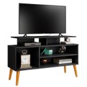 Ver imagem 1 de Rack Bancada para Tv de até 42" 2 Prateleiras Lynne Preto/canela