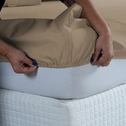 Lençol Cama Solteiro 100% Algodão com Elástico Percal 300 Fios Hotel Pousada:avela - 2