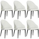 Ver imagem 1 de Kit 6 Cadeiras de Jantar Estofada Design La Martina - Branca