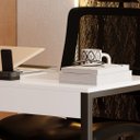 Ver imagem 2 de Mesa Escrivaninha para Escritório Industrial Desk 90 Branca