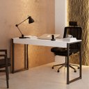 Ver imagem 3 de Mesa Escrivaninha para Escritório Industrial Desk 90 Branca
