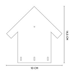 Suporte para Chaves Casinha em Mdf - Organizador/porta Chaves/decoração/sala - 2 Suporte para Chaves Casinha em Mdf - Organizador/porta Chaves/decoração/sala - 2